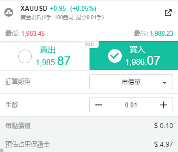 Think Trader交易详情页面2